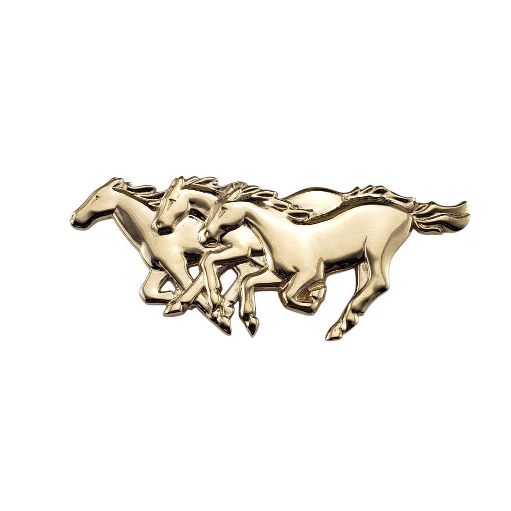 James Avery 14K Yellow Gold Running Horses Pin/Brooch #22978 - Picture 1 of 6
